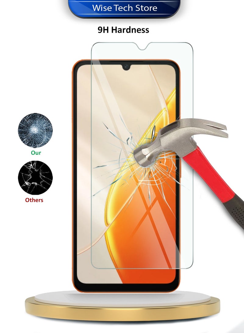 دبليو تيك itel A200 / itel A200+ 4G 2026 واقي شاشة من الزجاج المقسّى بشاشة منحنية فئة WTech Premium Series 9H 2.5D (MSG9CN) - شفاف - Image 3
